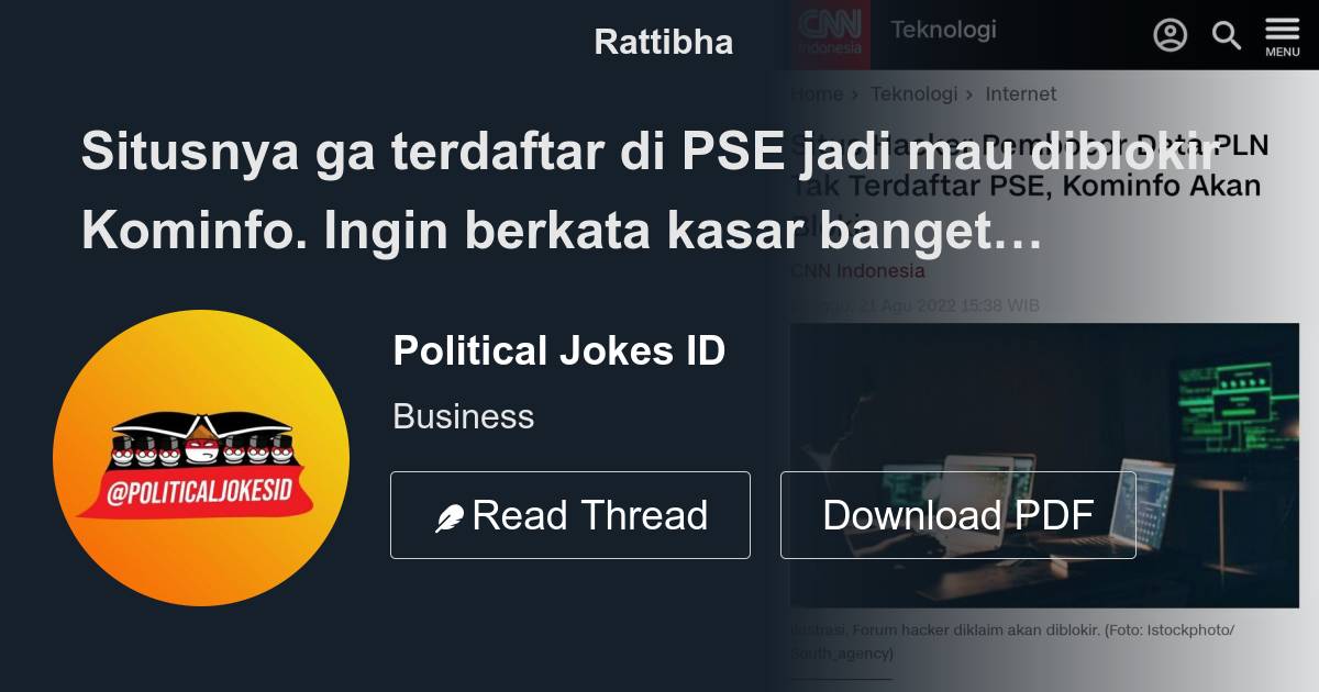 Situsnya Ga Terdaftar Di Pse Jadi Mau Diblokir Kominfo Ingin Berkata