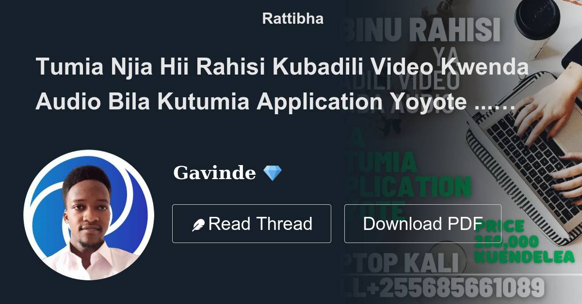 Tumia Njia Hii Rahisi Kubadili Video Kwenda Audio Bila Kutumia