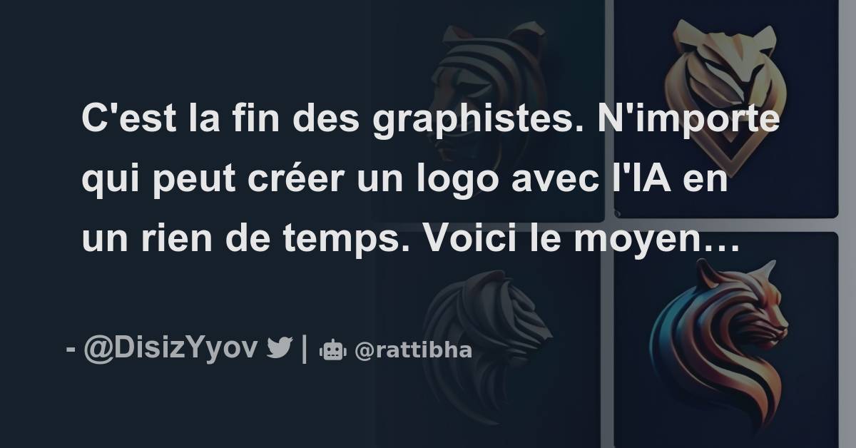 C Est La Fin Des Graphistes N Importe Qui Peut Cr Er Un Logo Avec L Ia