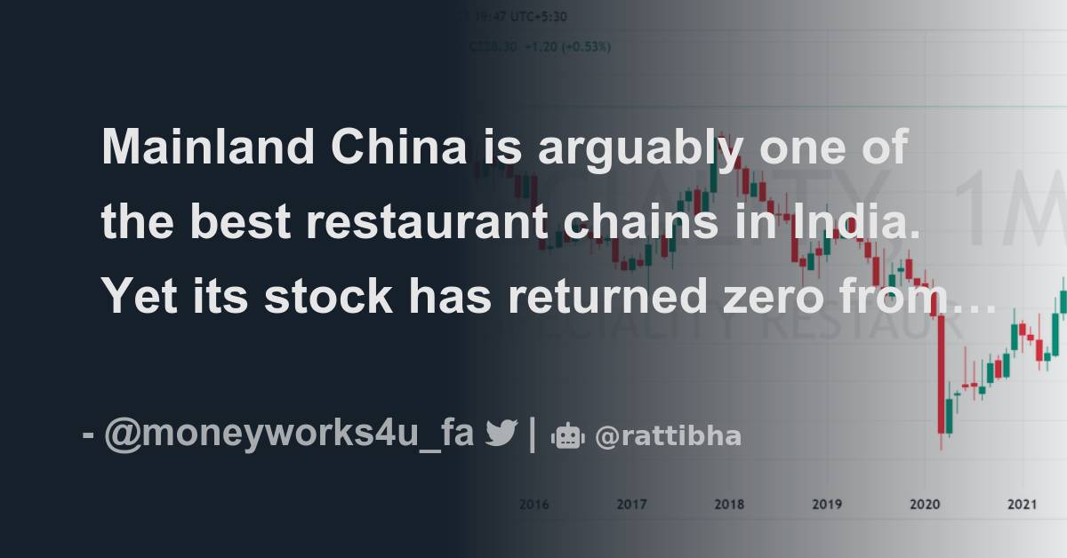 Mainland China Is Arguably One Of The Best Restaurant Chains In India