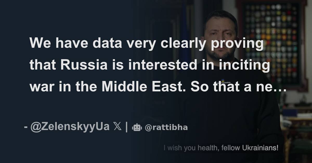 We Have Data Very Clearly Proving That Russia Is Interested In Inciting