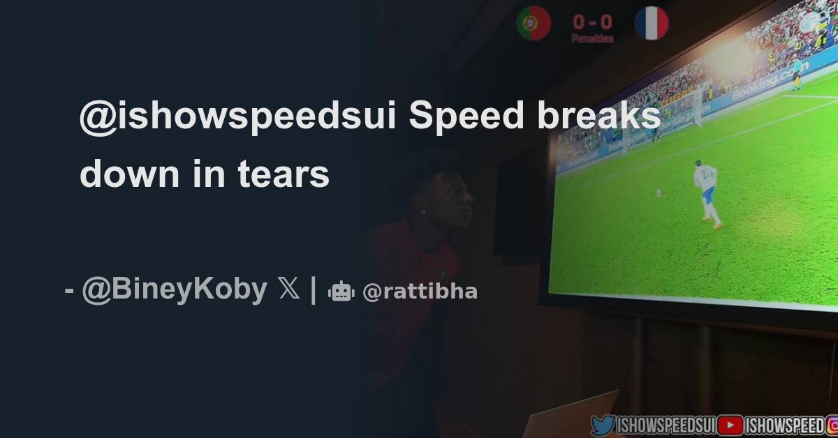 Ishowspeedsui Speed Breaks Down In Tears Thread From KOBY BINEY