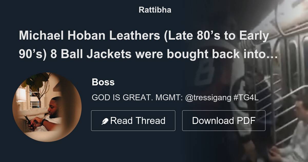 Michael Hoban Leathers (Late 80’s to Early 90’s) 8 Ball Jackets were