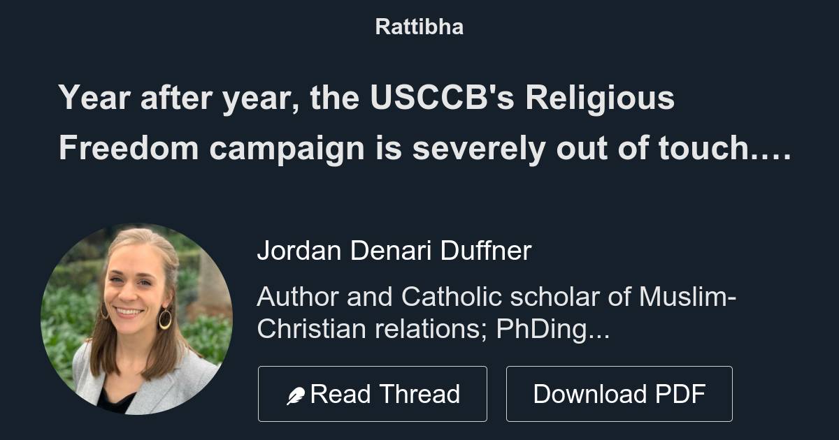 Year After Year, The USCCB's Religious Freedom Campaign Is Severely Out ...