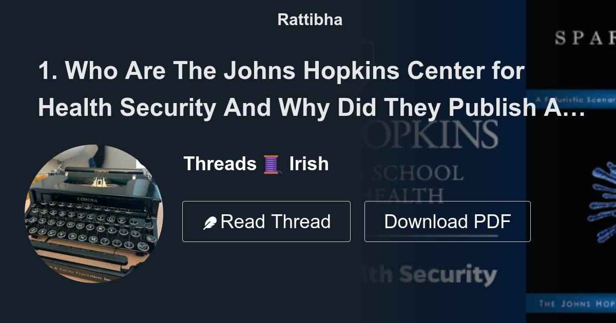 1. Who Are The Johns Hopkins Center for Health Security And Why Did