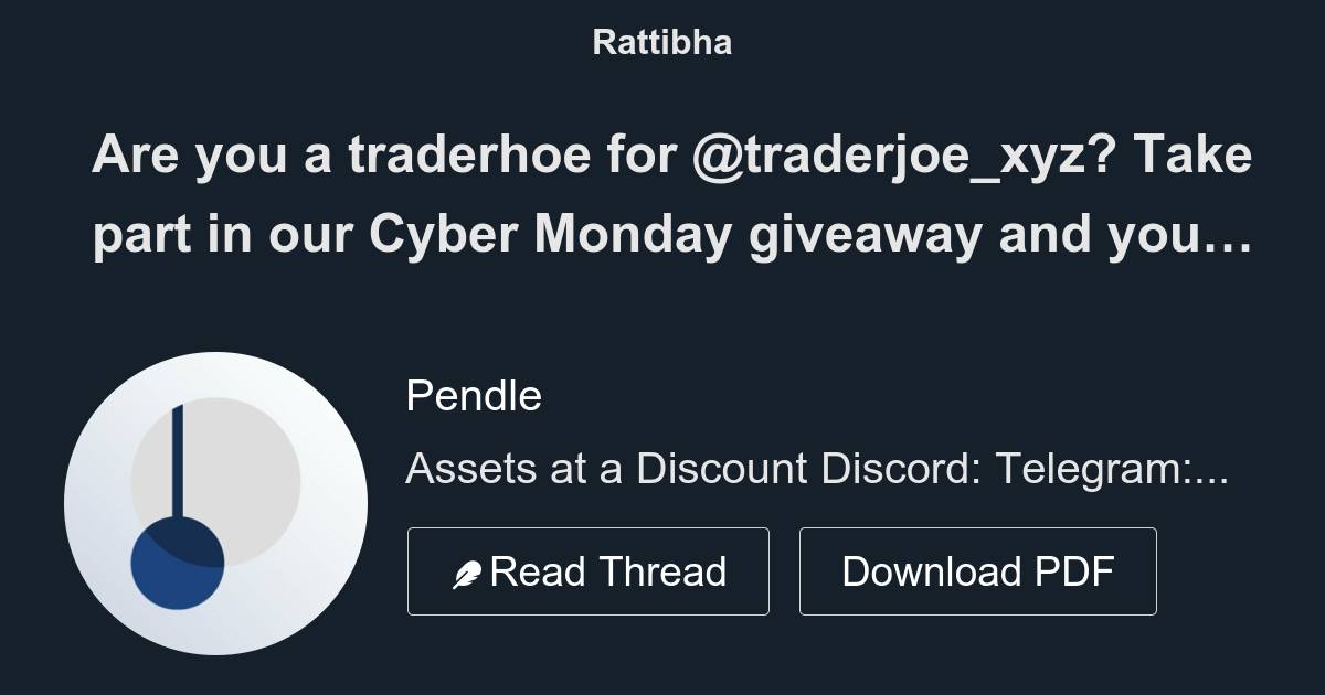 Are you a traderhoe for traderjoe xyz take part in our cyber monday