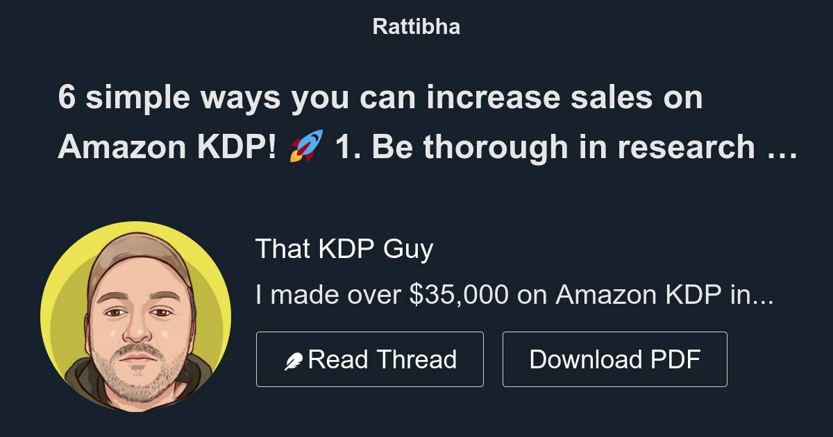 6 simple ways you can increase sales on Amazon KDP! 🚀 المسلسل من That