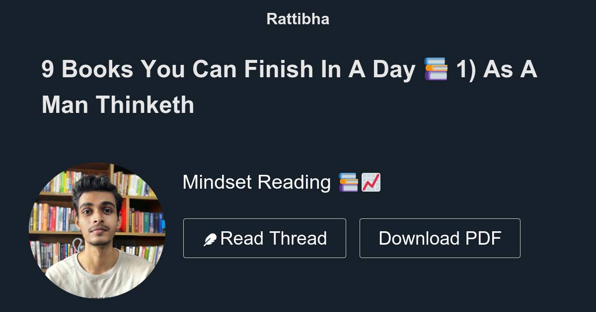 9 books you can finish in a day thread from mindset reading