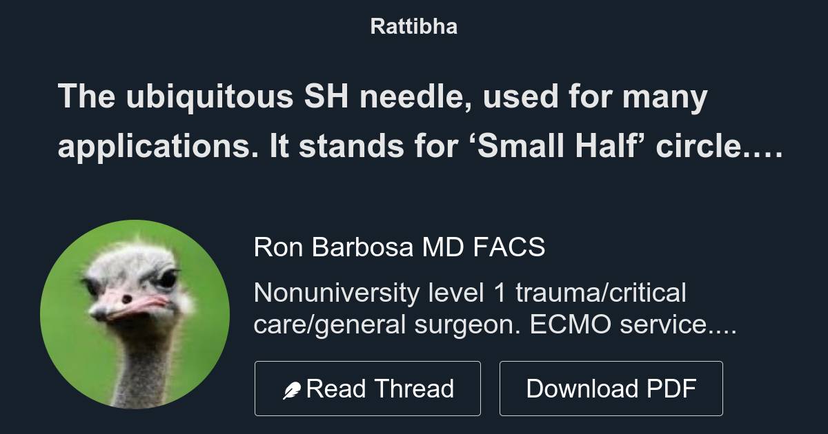 The ubiquitous SH needle, used for many applications. It stands for