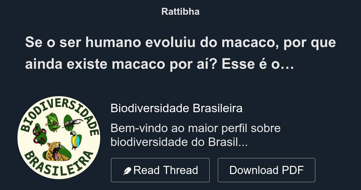 Se o humano evoluiu do macaco, por que ainda existem macacos? Eles