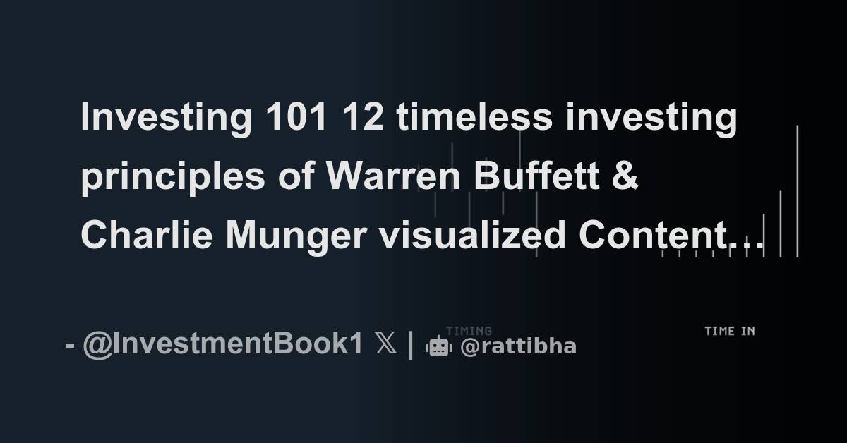 Investing 101 12 Timeless Investing Principles Of Warren Buffett