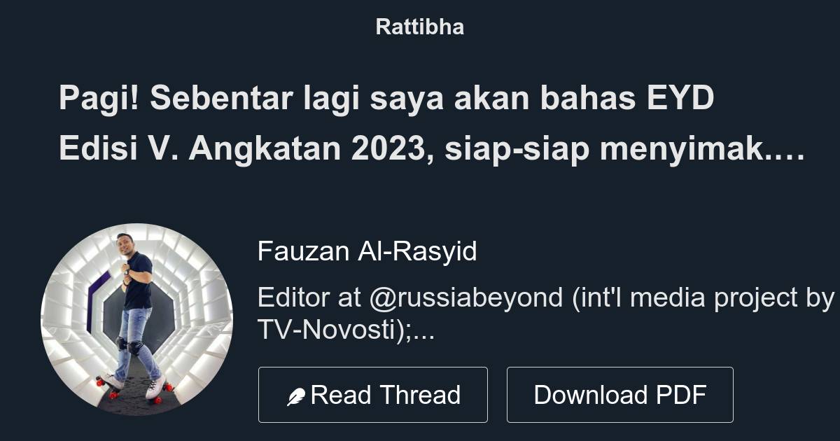 Pagi Sebentar Lagi Saya Akan Bahas EYD Edisi V Angkatan 2023 Siap