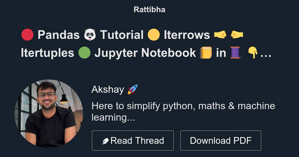  pandas tutorial iterrows itertuples jupyter notebook in 