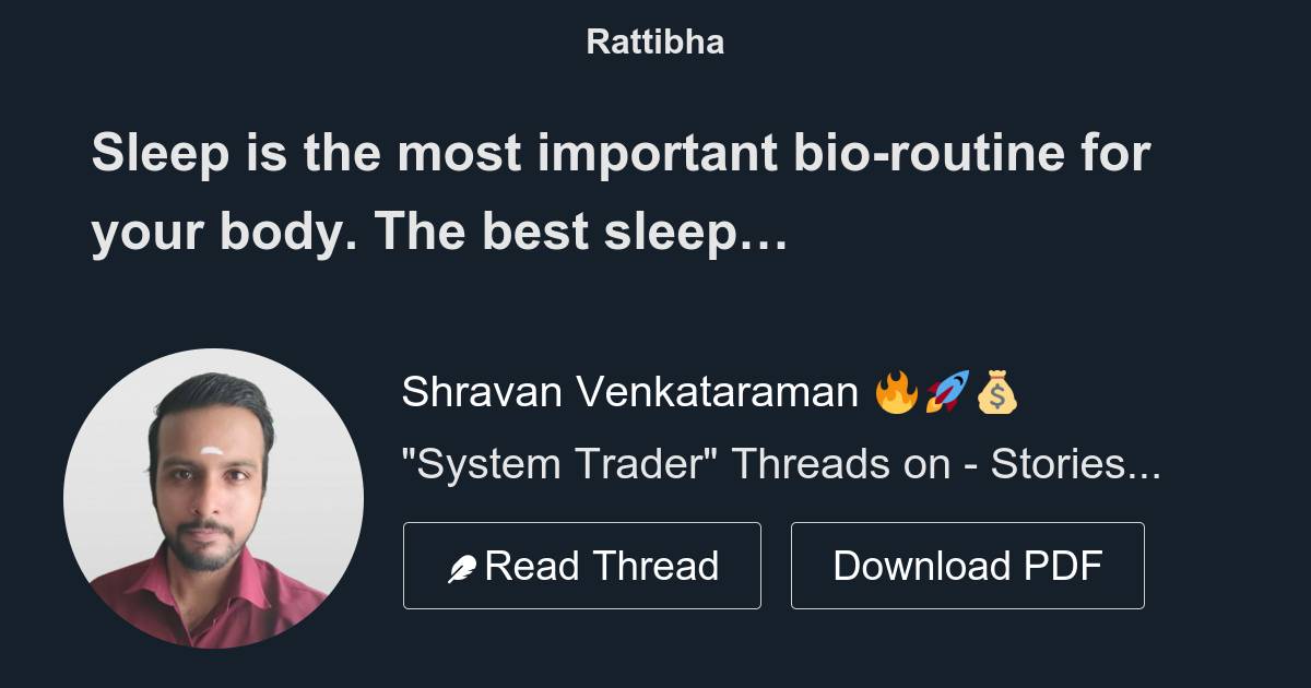 Sleep is the most important bioroutine for your body. The best sleep