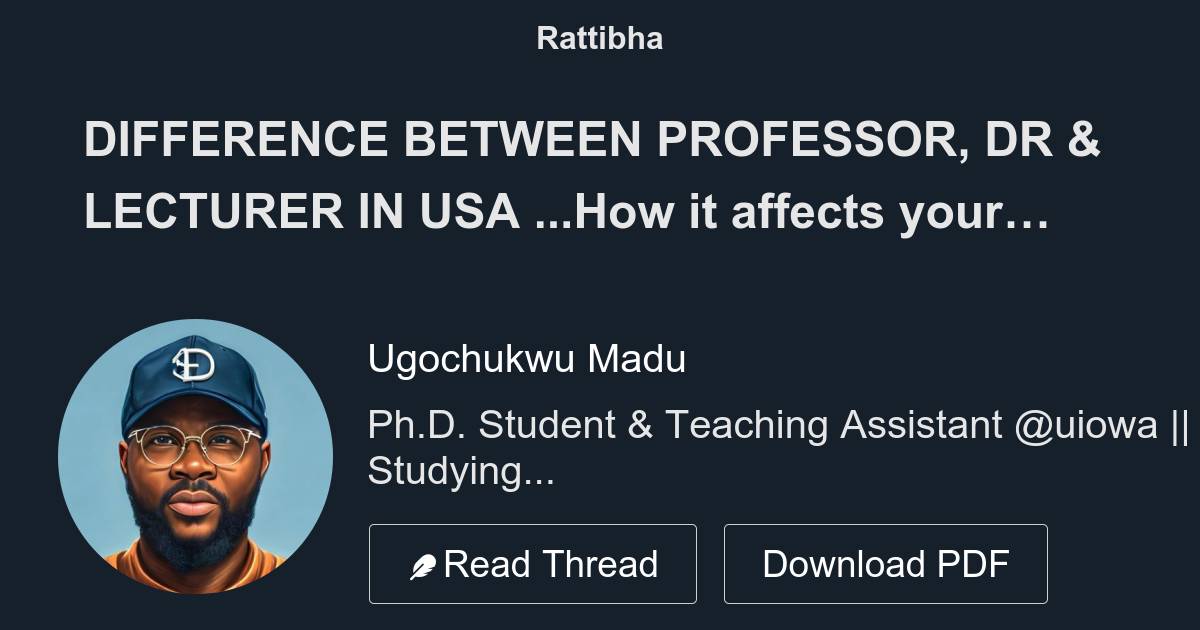 DIFFERENCE BETWEEN PROFESSOR, DR & LECTURER IN USAHow it affects your COLD EMAIL and