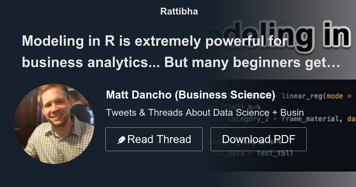 Modeling In R Is Extremely Powerful For Business Analytics... But Many ...
