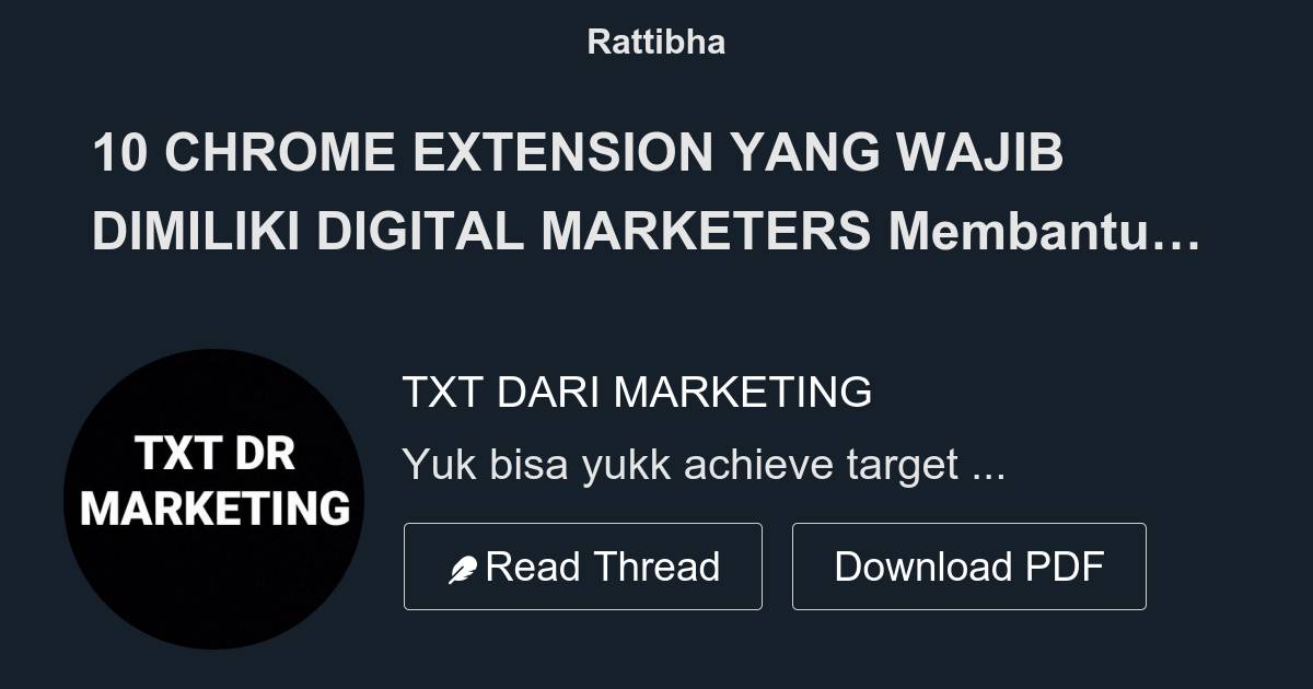 10 CHROME EXTENSION YANG WAJIB DIMILIKI DIGITAL MARKETERS Membantu