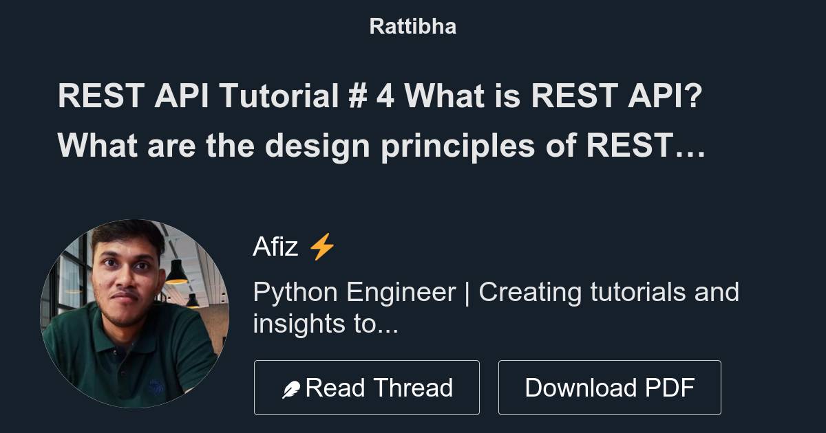 REST API Tutorial # 4 What is REST API? What are the design principles ...