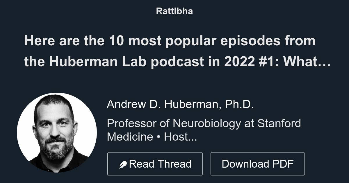 Here Are The 10 Most Popular Episodes From The Huberman Lab Podcast In ...