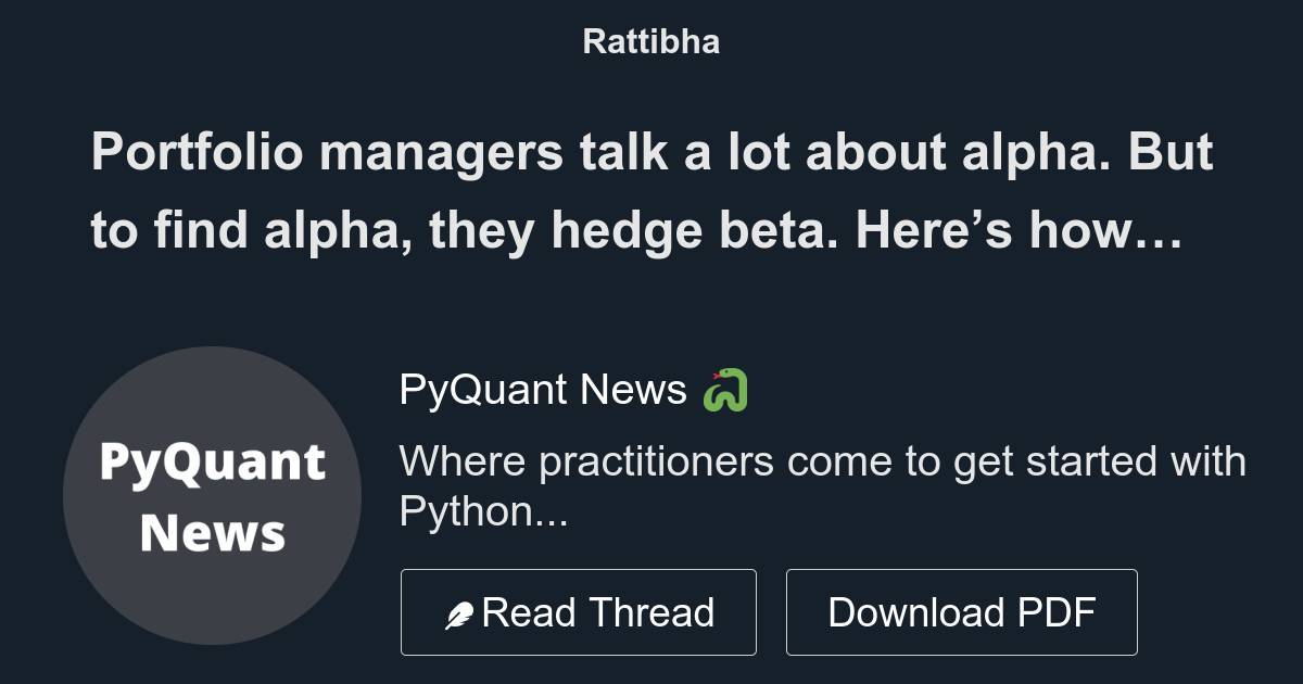 Portfolio managers talk a lot about alpha. But to find alpha, they ...