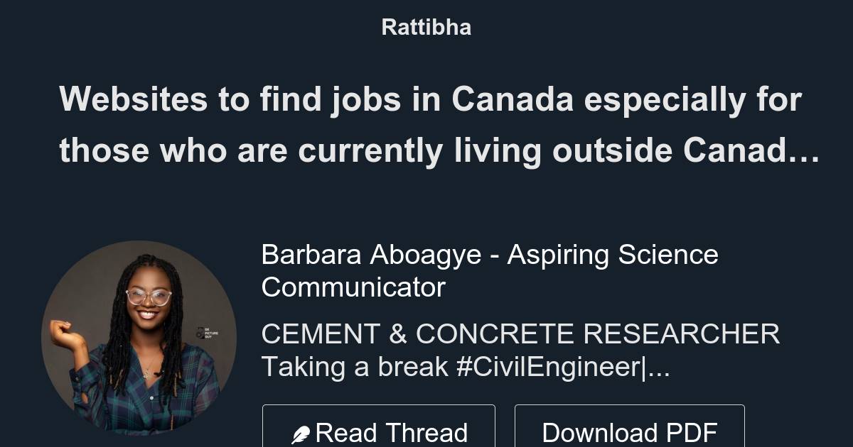sites to find jobs in Canada especially for those who are currently