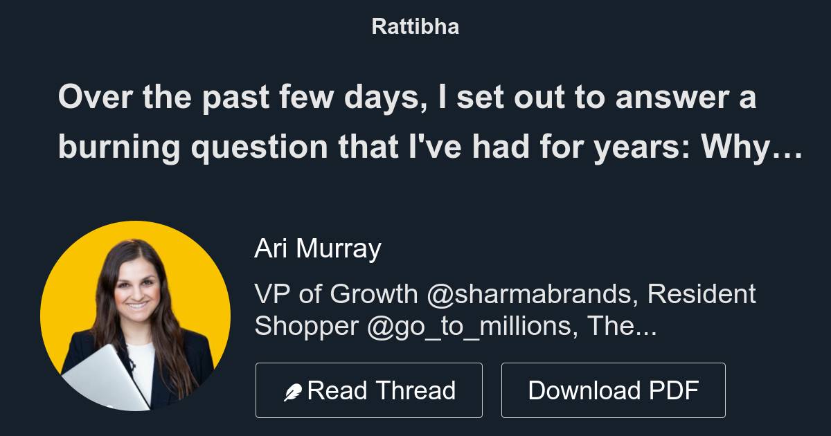 Over the past few days, I set out to answer a burning question that I