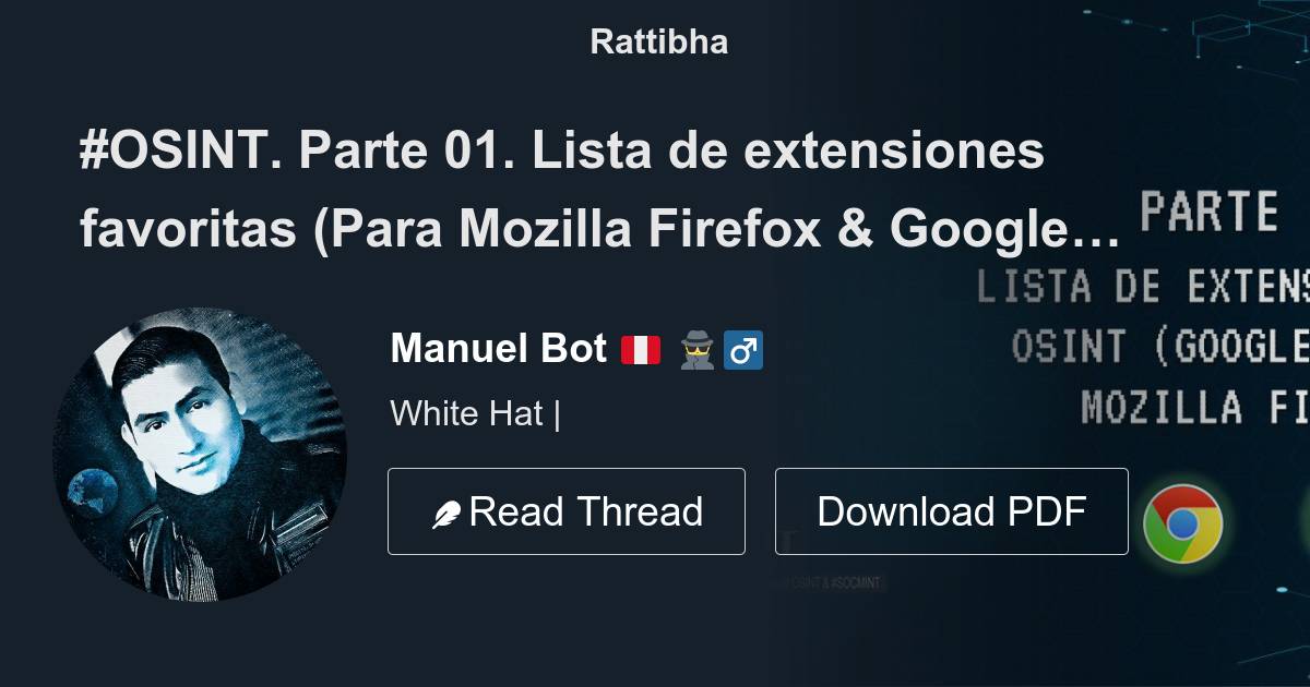  osint parte 01 lista de extensiones favoritas para mozilla firefox