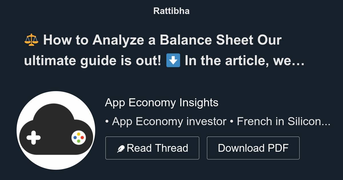 ⚖️ How To Analyze A Balance Sheet Our Ultimate Guide Is Out ⬇️