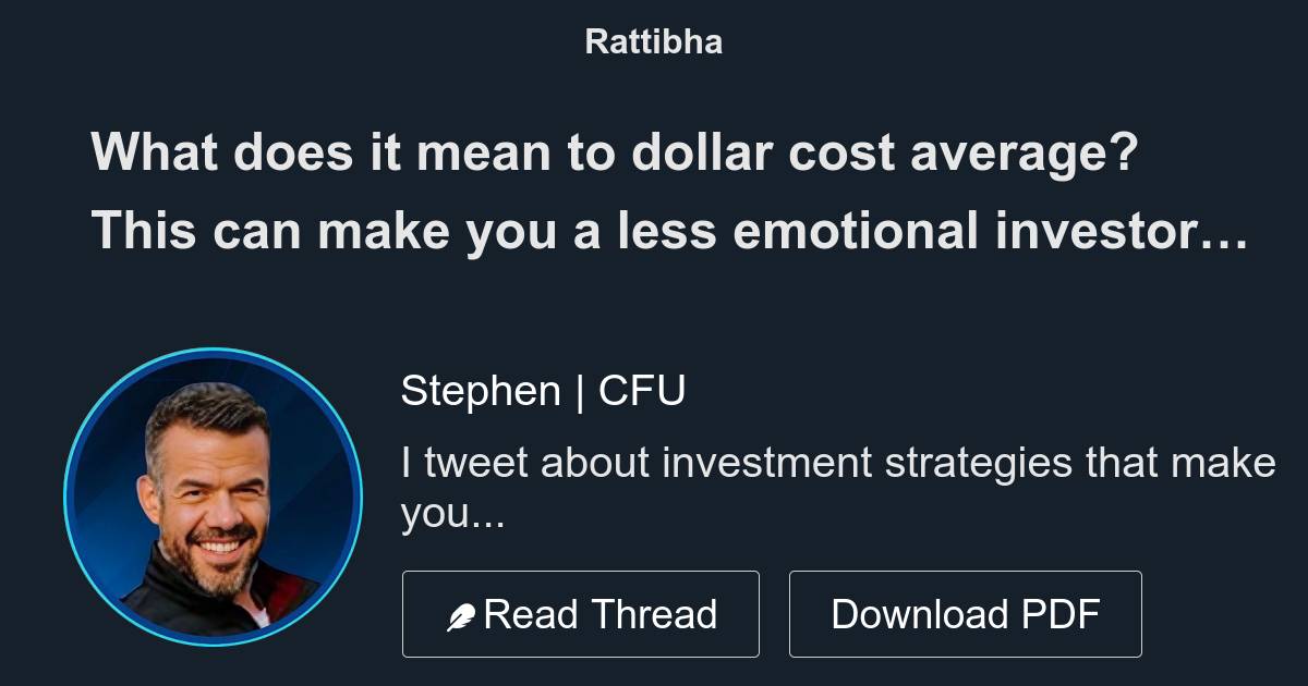 What does it mean to dollar cost average? This can make you a less