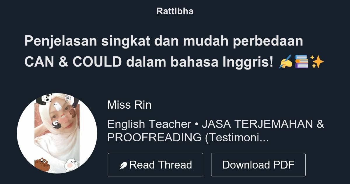 Penjelasan singkat dan mudah perbedaan CAN & COULD dalam bahasa Inggris