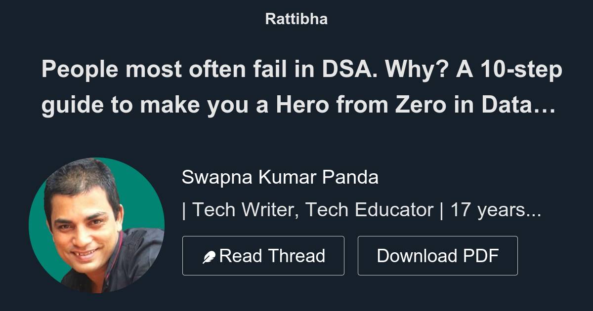 People most often fail in DSA. Why? A 10-step guide to make you a Hero ...