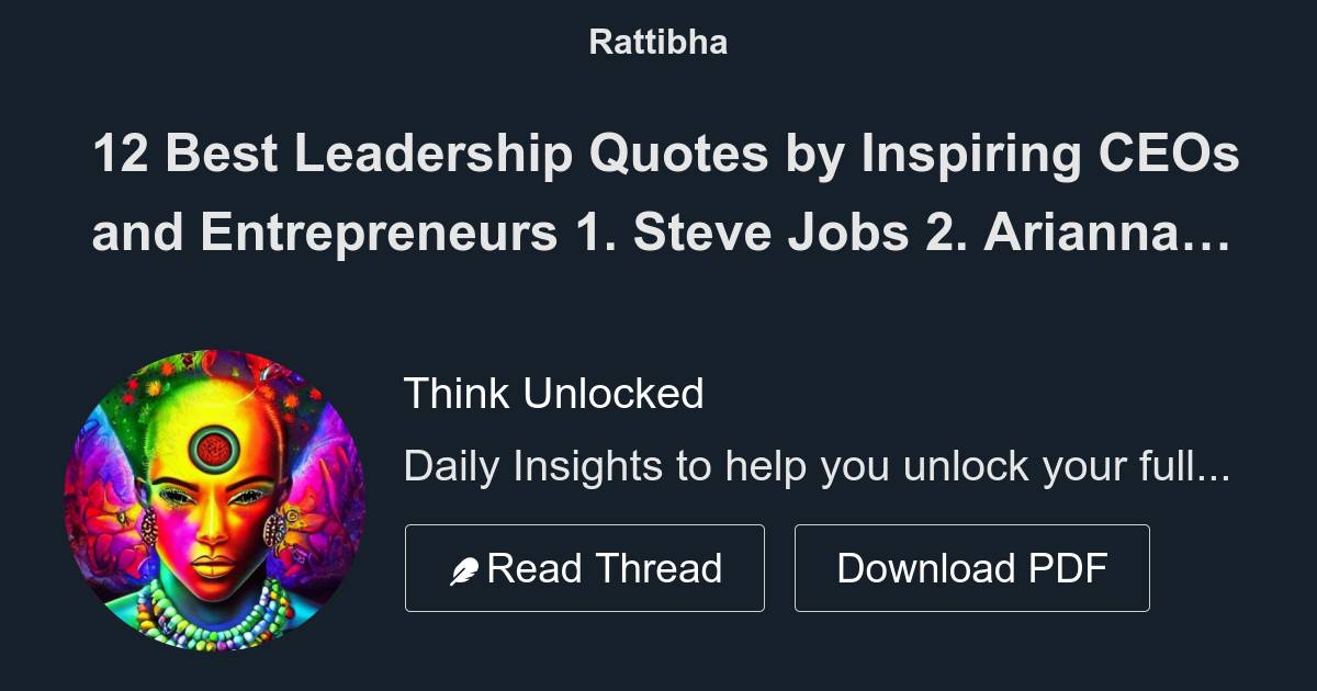 12 Best Leadership Quotes By Inspiring Ceos And Entrepreneurs 1 Steve Jobs المسلسل من Think 