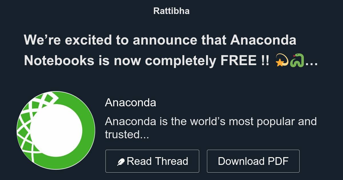We’re excited to announce that Anaconda Notebooks is now completely