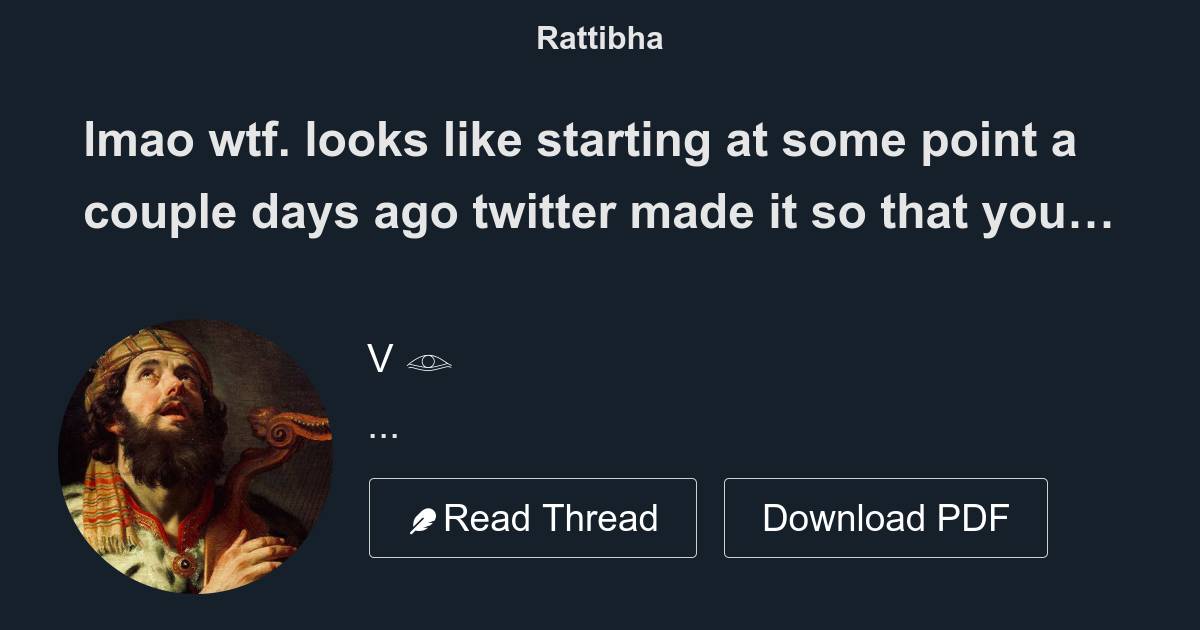 lmao wtf. looks like starting at some point a couple days ago twitter ...