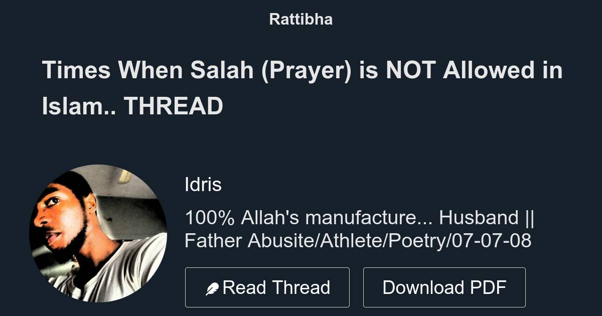 times-when-salah-prayer-is-not-allowed-in-islam-thread