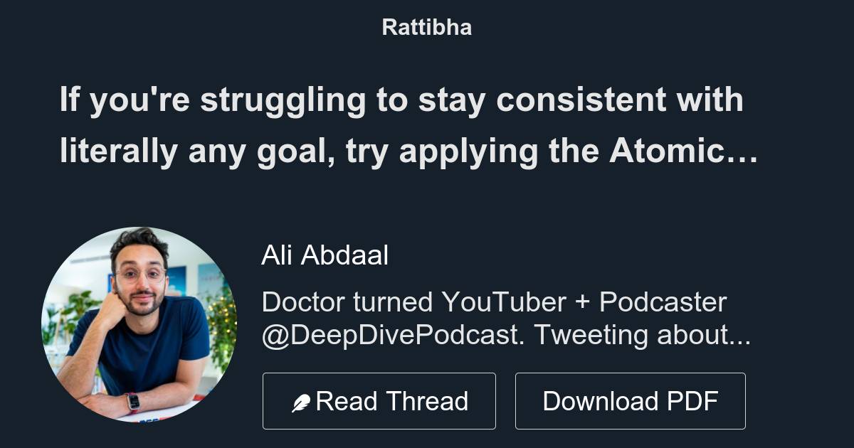 If you're struggling to stay consistent with literally any goal, try