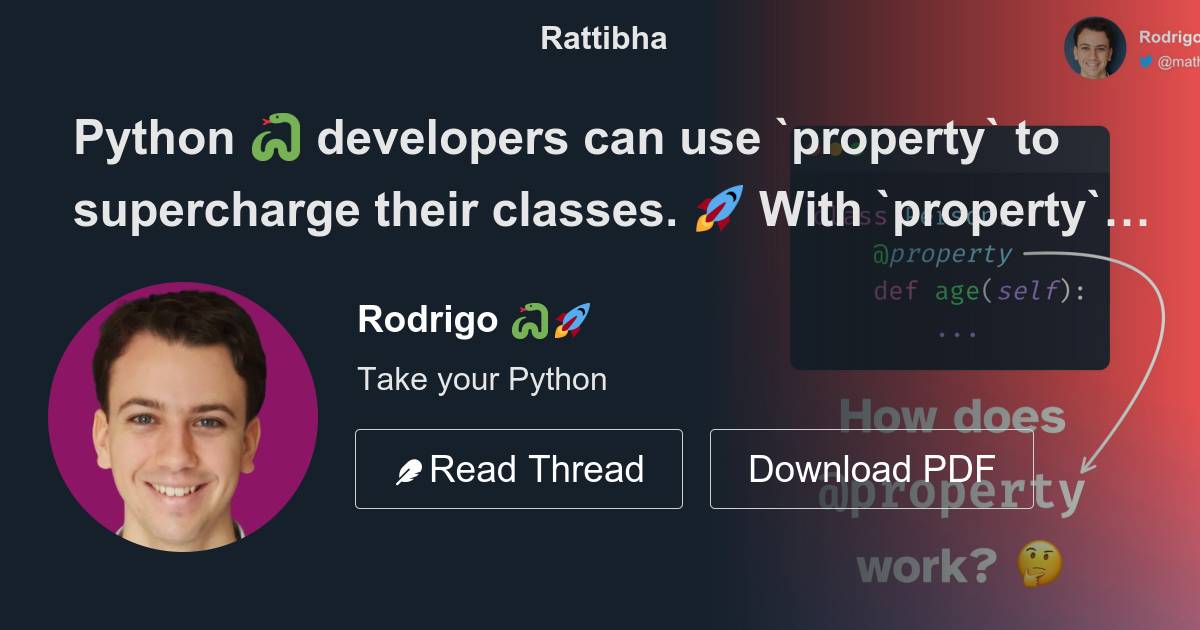 Python developers can use property to supercharge their classes 