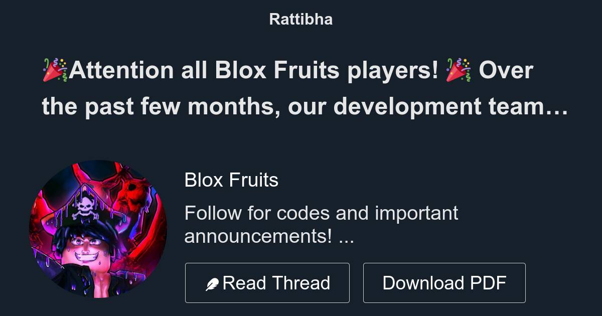 Blox Fruits on X: But that's not all! We're also introducing brand new  mechanics that will guide Blox Fruits into a true RPG. With new quests,  item types, character progression, exploration systems