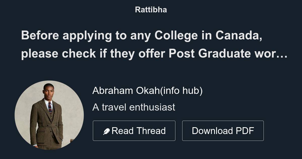 Before Applying To Any College In Canada Please Check If They Offer Before Applying To Any College In Canada Please Check If They Offer