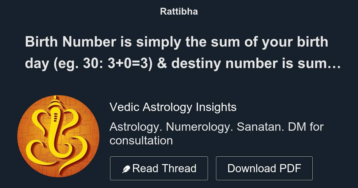 Birth Number is simply the sum of your birth day (eg. 30 3+0=3