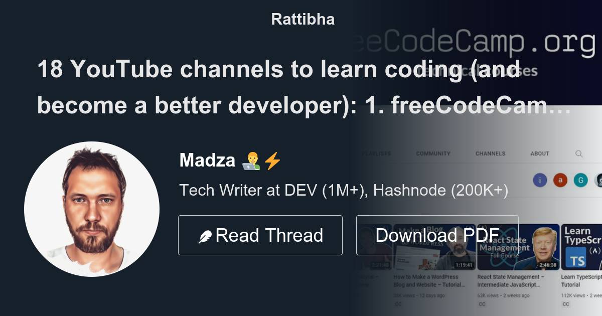 18 YouTube channels to learn coding (and become a better developer ...