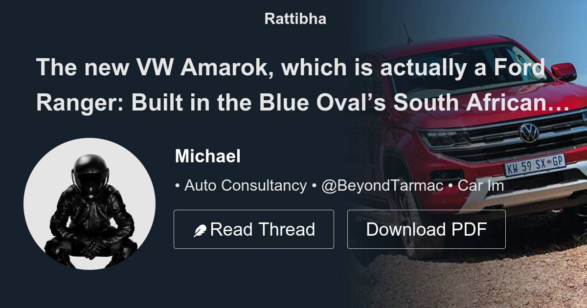 2023 Volkswagen Amarok: Just a rebadged Ranger?