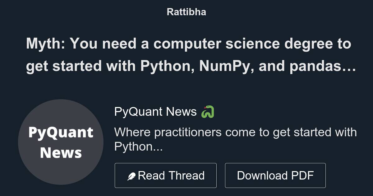 Myth: You need a computer science degree to get started with Python ...