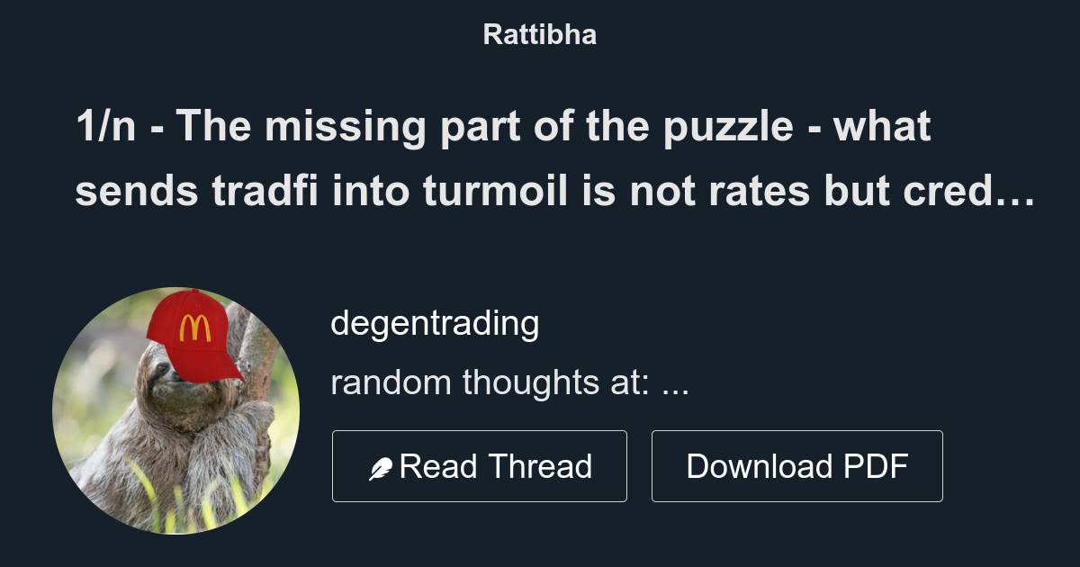 1/n The missing part of the puzzle what sends tradfi into turmoil