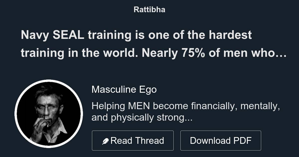 Navy SEAL training is one of the hardest training in the world. Nearly