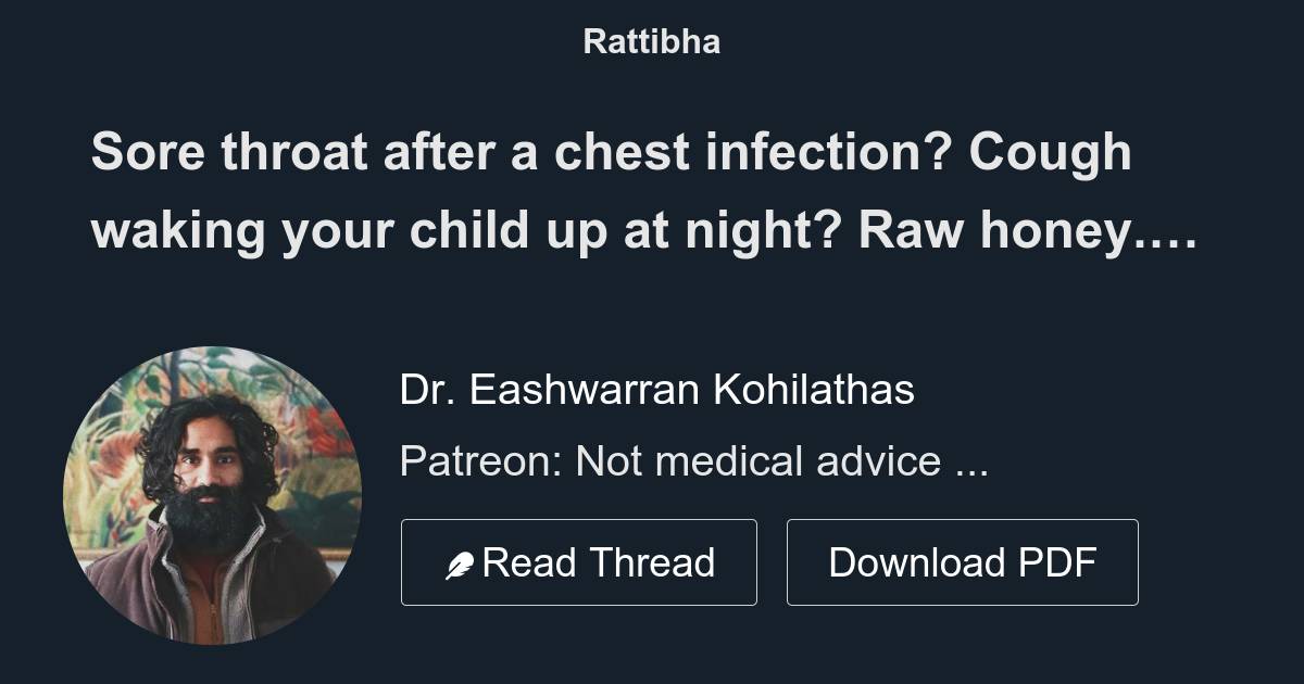 Sore throat after a chest infection? Cough waking your child up at