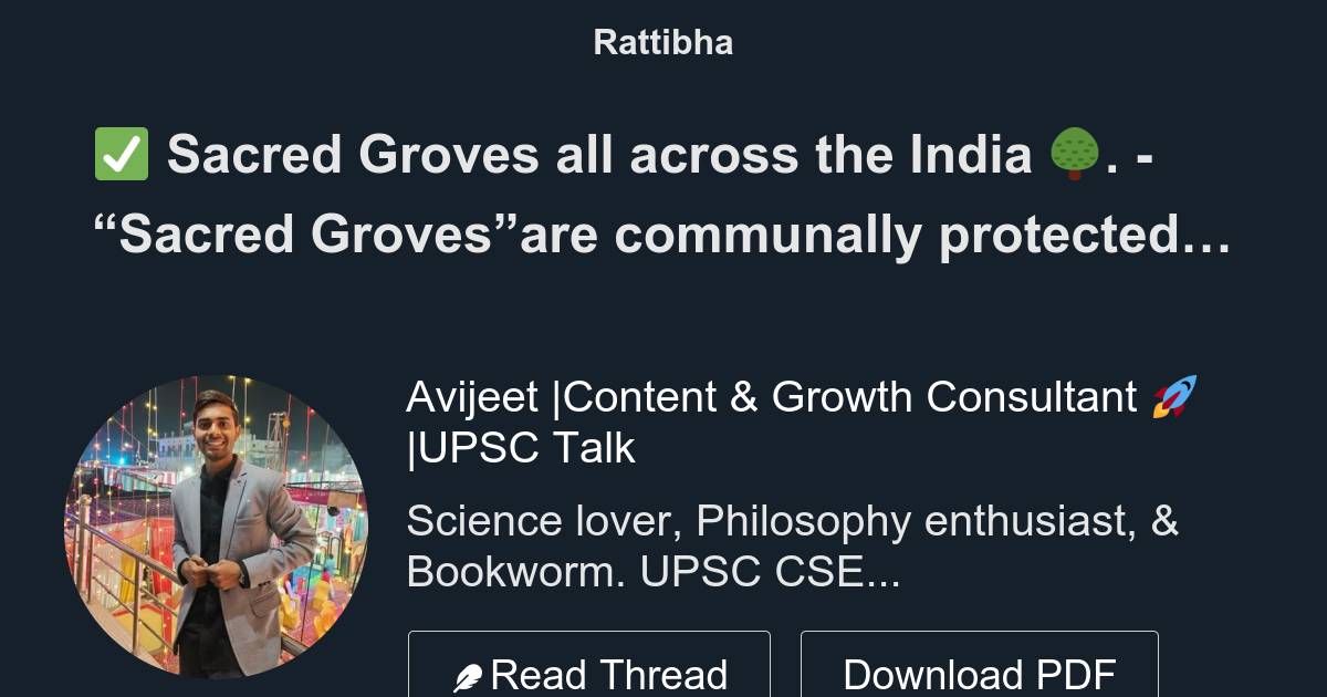 Sacred Groves all across the India 🌳. “Sacred Groves”are communally