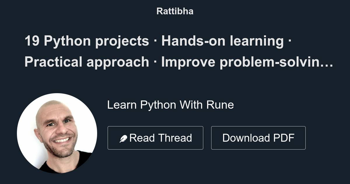 19 Python projects · Hands-on learning · Practical approach · Improve ...