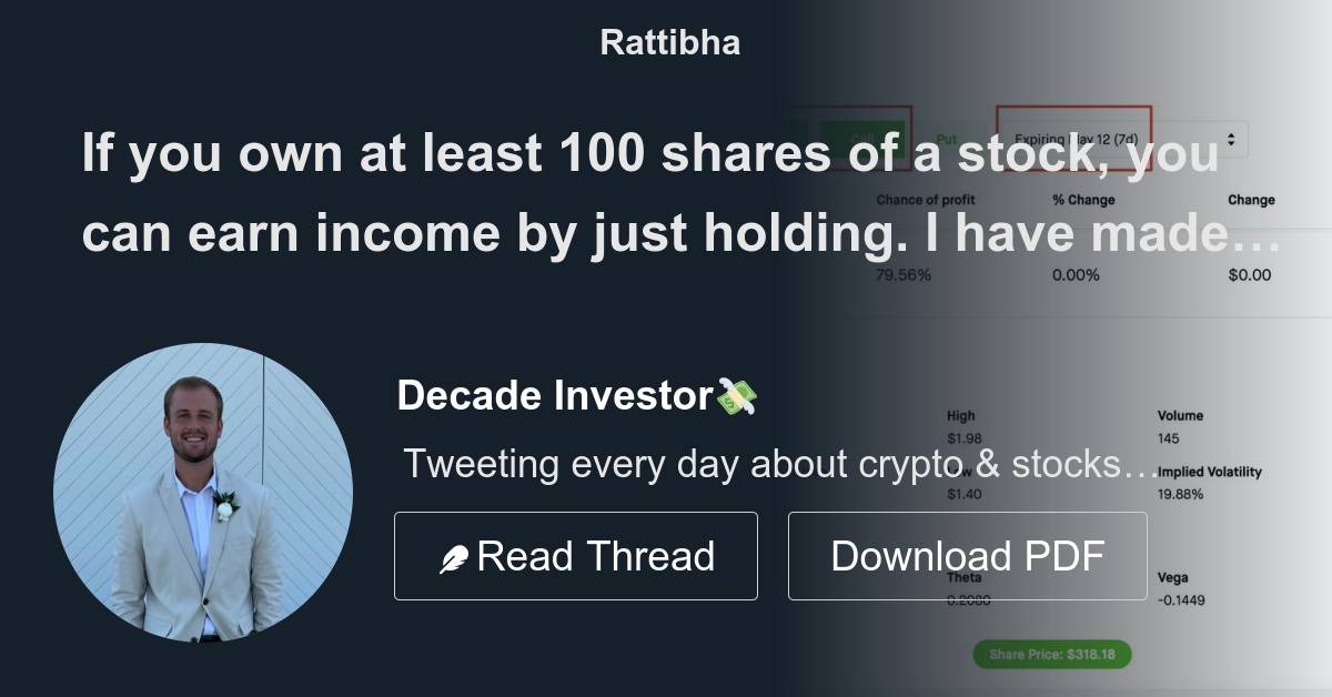 If you own at least 100 shares of a stock, you can earn by just