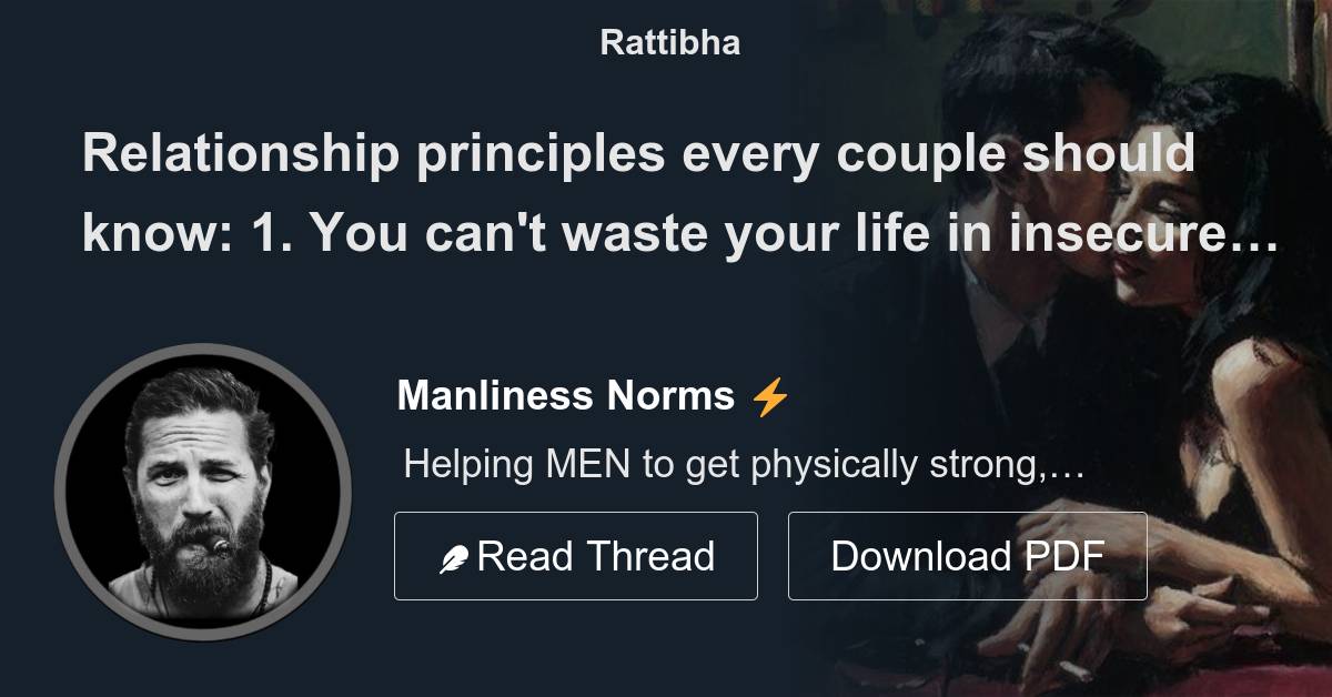 Relationship Principles Every Couple Should Know Thread From